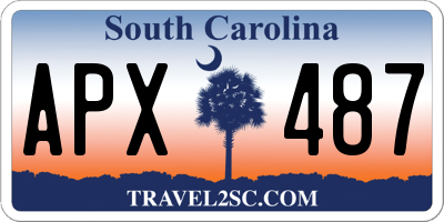 SC license plate APX487