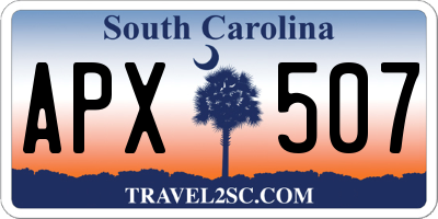 SC license plate APX507