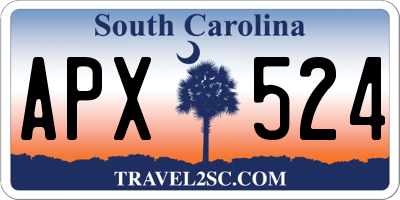 SC license plate APX524