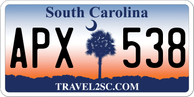 SC license plate APX538