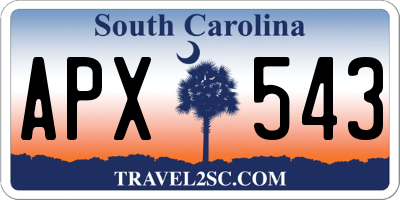 SC license plate APX543