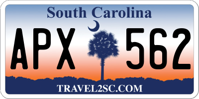 SC license plate APX562