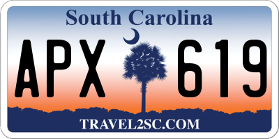 SC license plate APX619