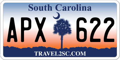SC license plate APX622