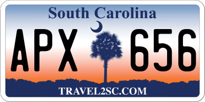 SC license plate APX656