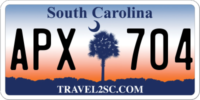 SC license plate APX704