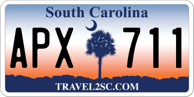 SC license plate APX711