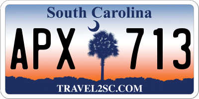 SC license plate APX713