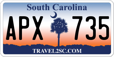 SC license plate APX735