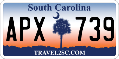 SC license plate APX739
