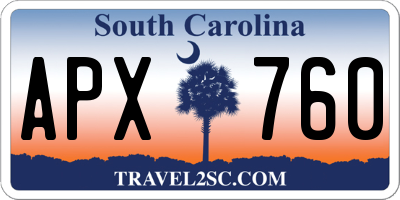 SC license plate APX760
