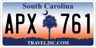 SC license plate APX761