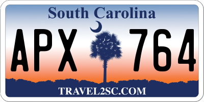 SC license plate APX764