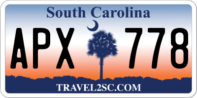 SC license plate APX778