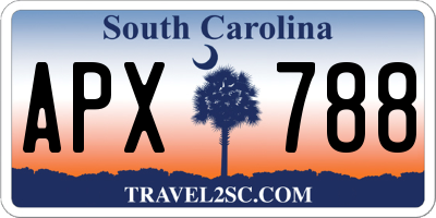 SC license plate APX788