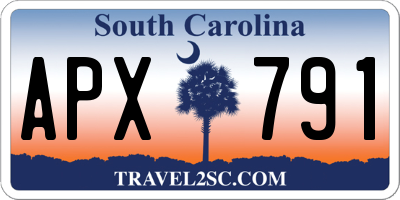 SC license plate APX791
