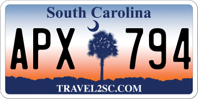 SC license plate APX794