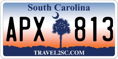 SC license plate APX813