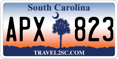 SC license plate APX823