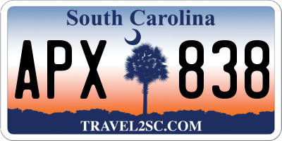 SC license plate APX838