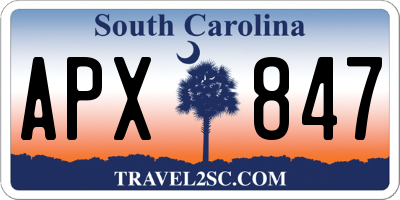 SC license plate APX847