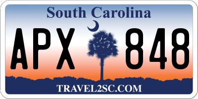 SC license plate APX848