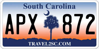 SC license plate APX872