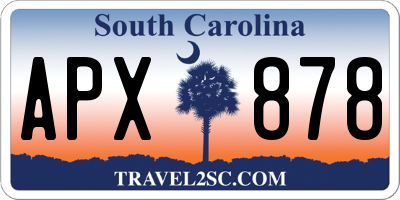 SC license plate APX878