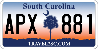 SC license plate APX881