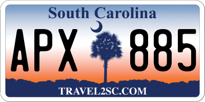 SC license plate APX885
