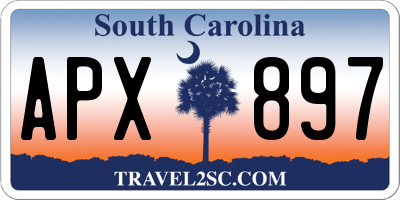 SC license plate APX897