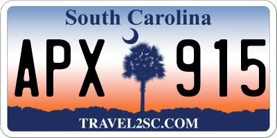 SC license plate APX915