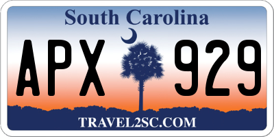 SC license plate APX929