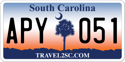 SC license plate APY051