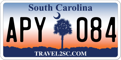 SC license plate APY084