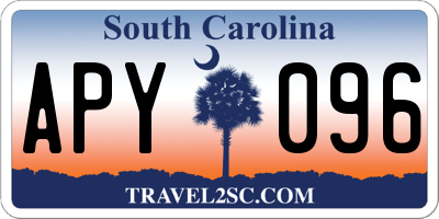 SC license plate APY096