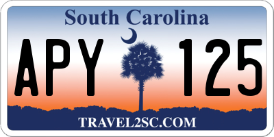 SC license plate APY125