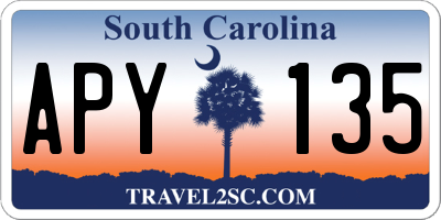 SC license plate APY135