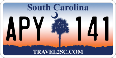 SC license plate APY141