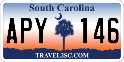SC license plate APY146