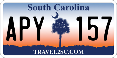 SC license plate APY157