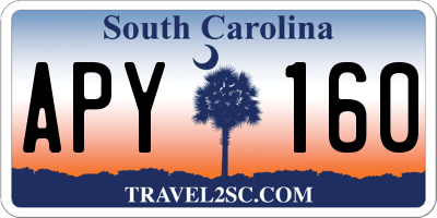SC license plate APY160
