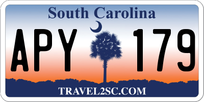 SC license plate APY179