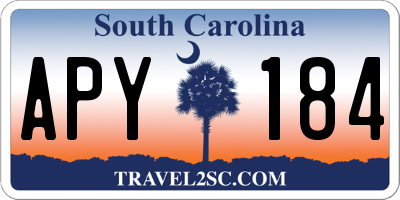 SC license plate APY184