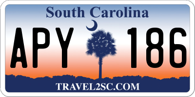 SC license plate APY186