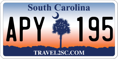 SC license plate APY195