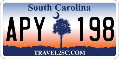 SC license plate APY198