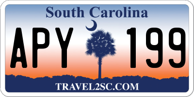 SC license plate APY199