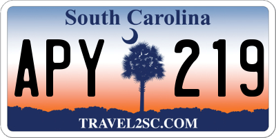SC license plate APY219