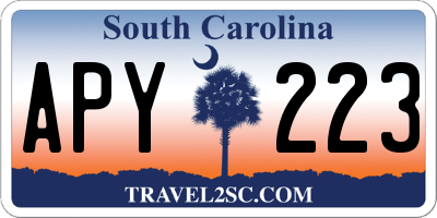 SC license plate APY223